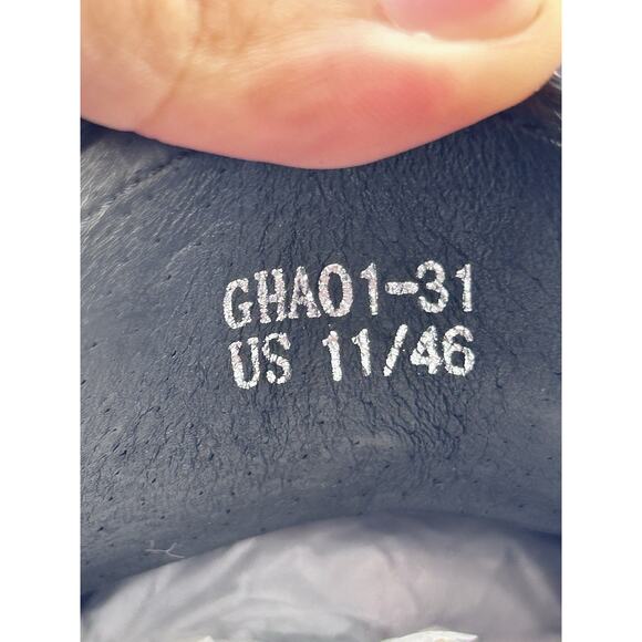 Gifennse Size 11 Black Leather Chelsea Boots Wingtip Formal Lace Up Size 11 - Picture 6 of 8